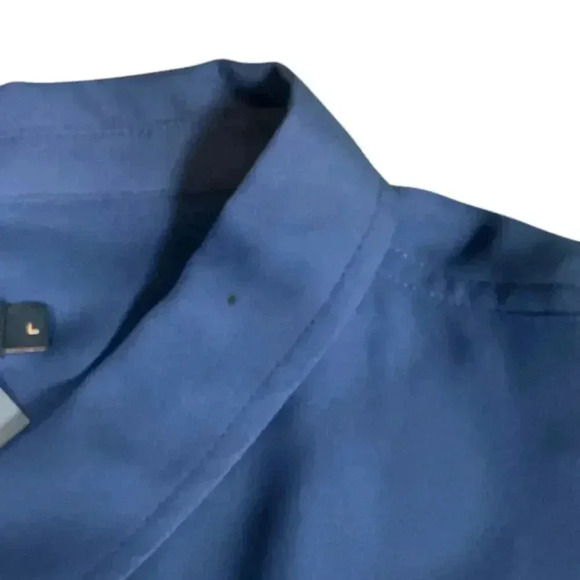 PENDLETON WOMEN'S LONG-SLEEVE SILK BUTTON-UP SHIRT NWT SIZE LARGE BLUE - Picture 12 of 15